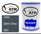 Preview: Jeep, Dark Gray, 503: 500ml Lackdose, von ATW Autoteile West.